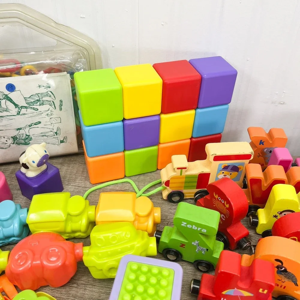 Preschool Learning Toy Lot Alphabet Train Magnetic Letters Flashcards Blocks